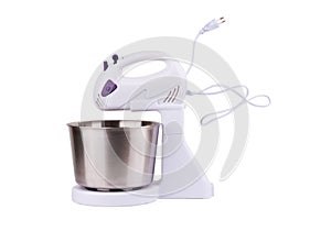 Mixer, hand mixer or stand mixer, is a kitchen device that uses a gear-driven mechanism to rotate a set of  beaters in a bowl