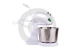 Mixer, hand mixer or stand mixer, is a kitchen device that uses a gear-driven mechanism to rotate a set of  beaters in a bowl