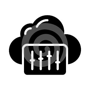 Mixer glyph flat  icon