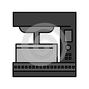 Mixer icon in flat style. Electric power. Vector illustration. stock image.