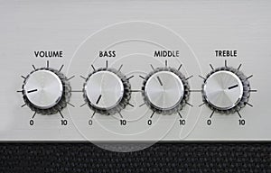 Mixer knobs of an amplifier