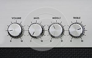 Mixer knobs of an amplifier