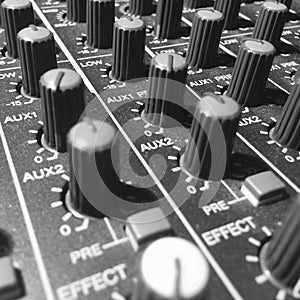 Mixer knobs for sound design