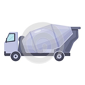 Mixer machine icon cartoon vector. Concrete cement truck