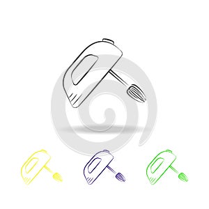 mixer multicolored icons. Element of electrical devices multicolored icons. Signs, symbols collection icon can be used for web, lo