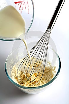 Mixing batter photo