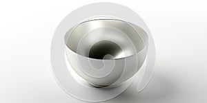 Mixing bowl chrome isolated against white background. 3d illustration