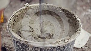 Mixing Cement With Blender