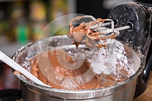 Mixing Chocolate Frosting