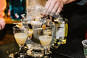 Mixing cocktails at an Event