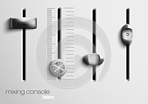 Mixing console faders