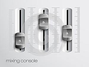 Mixing console faders