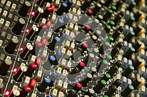 Mixing Console knobs at Abbey Road Studios, London