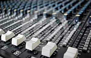 Mixing desk fader switches