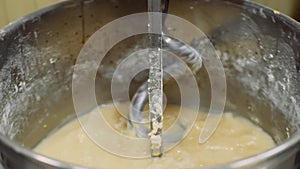 Mixing dough kneading machine at the bakery