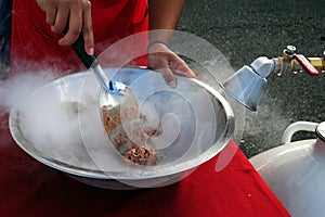 Mixing ice cream