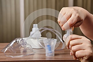 Mixing medicines for device which stop COPD