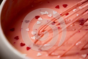 Valentines Day Cake Batter And Sprinkles