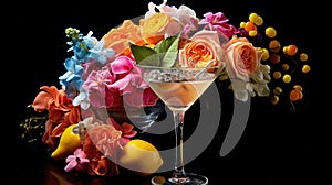 mixology cocktail flowers