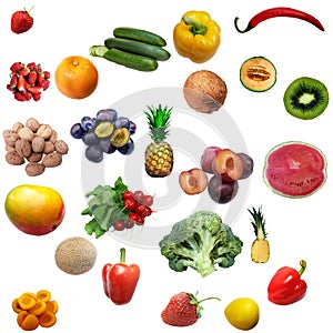 Mixture of fruit and vegetables