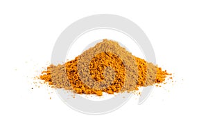 Mixture of Indian Spices and Herbs Powders Isolated