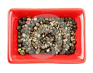 Mixture peppers in a bowl