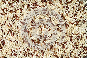 A mixture of a plurality of different types of rice photo
