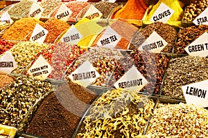 Mixtures for herb teas, Grand Bazaar of Istanbul