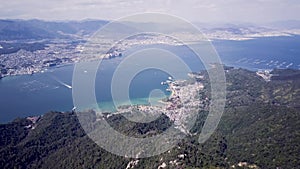 Miyajima And Hiroshima As Seen from the Air 4k footage