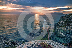 Mizen Head Sheep`s Head Peninsula West Cork Ireland lighthouse cliffs rocks  landmark sunset wild Atlantic