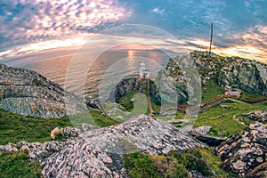 Mizen Head Sheep`s Head Peninsula West Cork Ireland lighthouse cliffs rocks  landmark sunset wild Atlantic