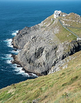 Mizen Head Signal Station in the atlantic ocean. County Cork, Ireland.