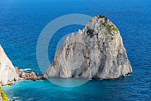 The Mizithres, small and big. Amazing rock formations on Keri cape, Zakynthos island. Greece.