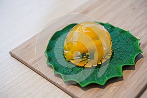 Mizu Mochi with Thai Fruit `Mayongchid`.