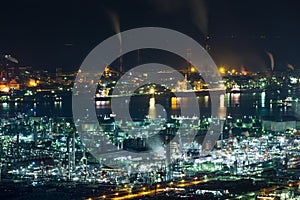 Mizushima coastal industrial area in Japan