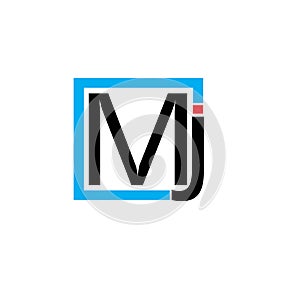 MJ letter initial icon logo design inspiration vector template