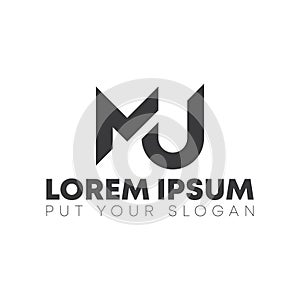 Mj letter logo design template
