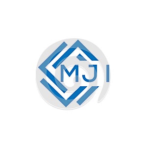 MJI letter logo design on white background. MJI creative circle letter logo concept