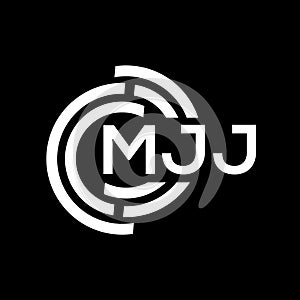 MJJ letter logo design. MJJ monogram initials letter logo concept. MJJ letter design in black background