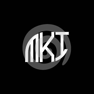 MKI letter logo design on black background. MKI creative initials letter logo concept. MKI letter design.MKI letter logo design on