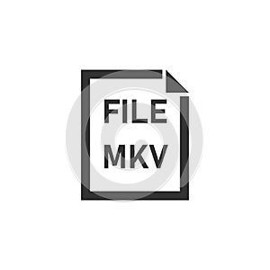 MKV File icon flat photo