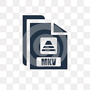 Mkv vector icon isolated on transparent background, Mkv transpa photo