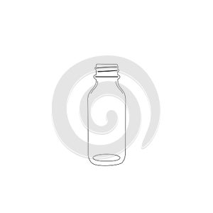 30ml Clear Glass Bottle No Cap, 20mm Neck photo