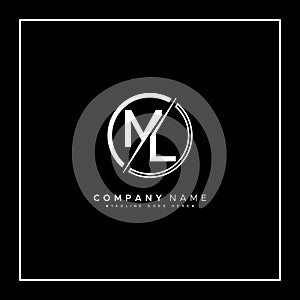 ML Vector Logo Template - Simple Icon for Initial Letter M and L Monogram