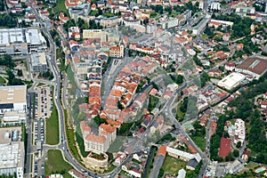 Mlada Boleslav city, fly photo