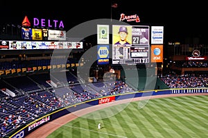 MLB Atlanta Braves - Scoreboard and outfield