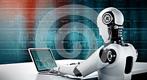 MLB Future financial technology controlled by AI robot using machine learning