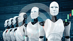 MLB Future financial technology controlled by AI robot using machine learning