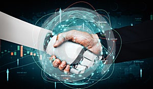 MLB Future financial technology controlled by AI robot using machine learning