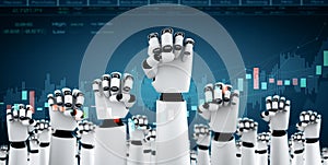 MLB Future financial technology controlled by AI robot using machine learning